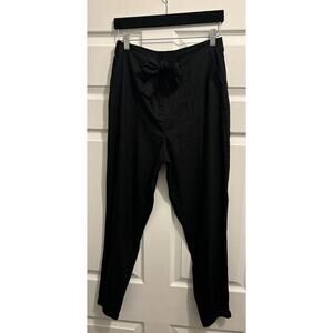 Calvin Klein Women’s Linen Pants Black‎ Sz Med Cargo Style With How